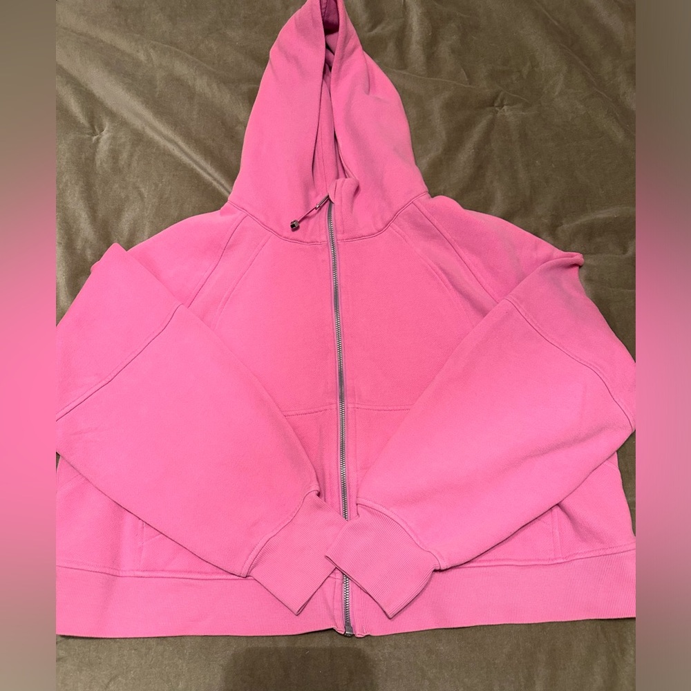 Scuba Oversized Full-Zip Hoodie in Dahlia Mauve XL/XXL